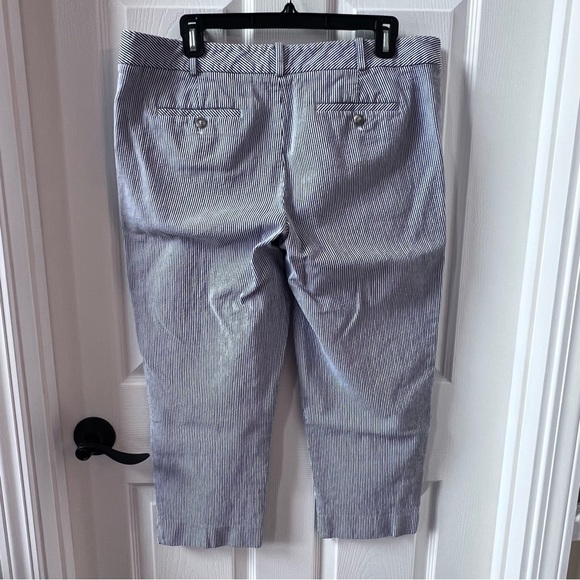 ⭐️ Talbot's Seersucker Capri Pants -Size 24 blue & white - Picture 4 of 14